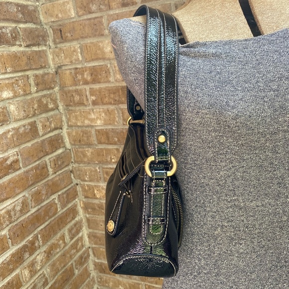 PERLINA Black Patent Leather Handbag EUC - Picture 8 of 9